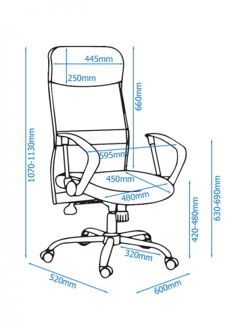 Mesh Office Chair Black Orlando Computer Chair AOC4087BLK - enlarged view