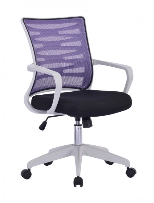 Mesh Office Chair Purple Spyro Computer Chair BCM/K488/WH-PL by Eliza Tinsley