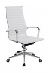 Bonded Leather Office Chair White Aura High Back Executive Chair BCL/9003/WH by Eliza Tinsley - enlarged view