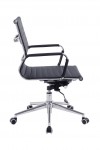 Bonded Leather Black Office Chair Aura Medium Back BCL/8003/BK by Eliza Tinsley - enlarged view
