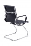 Black Cantilever Visitor Chair Bonded Leather Aura BCL/8003AV/BK by Eliza Tinsley - enlarged view