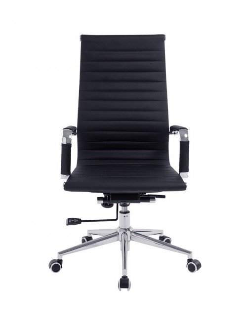 Bonded Leather Black Office Chair Aura High Back BCL/9003/BK by Eliza Tinsley - enlarged view