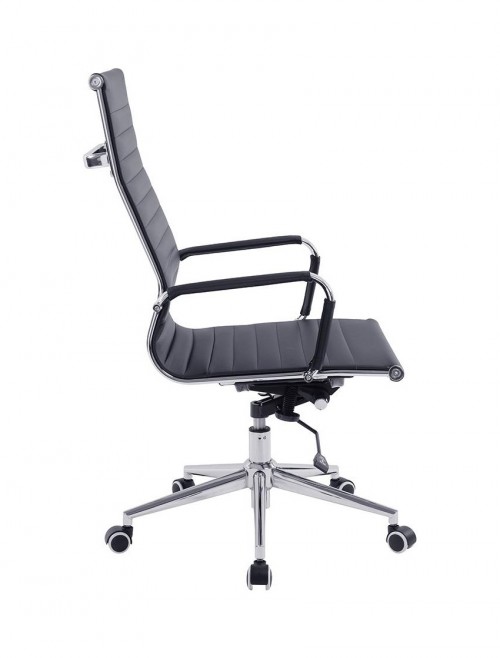 Bonded Leather Black Office Chair Aura High Back BCL/9003/BK by Eliza Tinsley - enlarged view