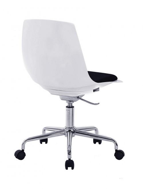 Poly Office Chair White Flow Swivel Chair BCP/K544/WH-BK by Eliza Tinsley - enlarged view