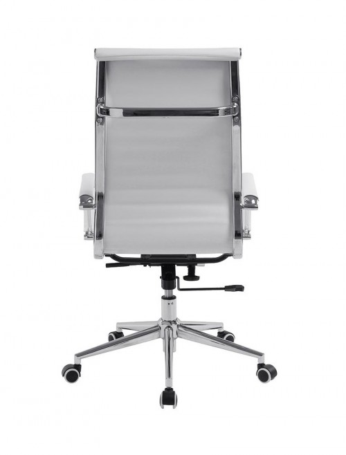 Bonded Leather White Office Chair Aura High Back BCL/9003/WH by Eliza Tinsley - enlarged view