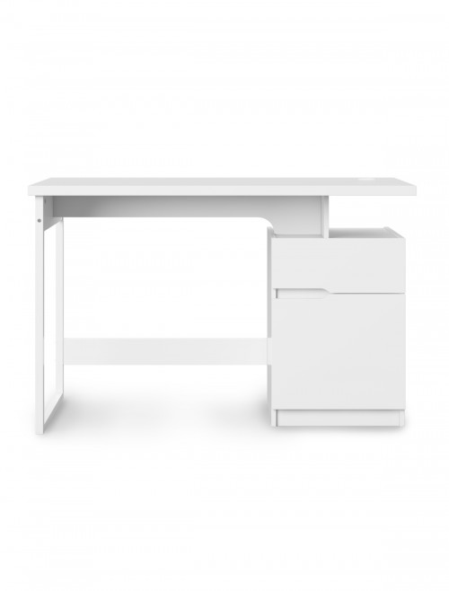 Home Office Desk White Bridport Computer Desk AW3130 by Alphason Dorel - enlarged view