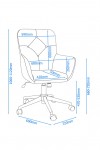 Fabric Office Chair Grey Benjamin Computer Chair AOC4482GRY by Alphason - enlarged view