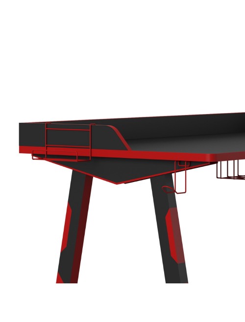 Gaming Desk Fuego Red and Black Home Office Desk AW9230 by Alphason Dorel - enlarged view