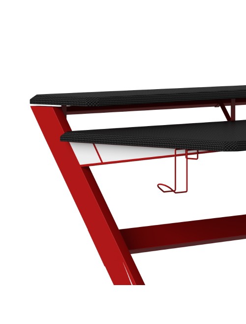 Gaming Desk Aries Red and Black Home Office Desk AW9210 by Alphason Dorel - enlarged view