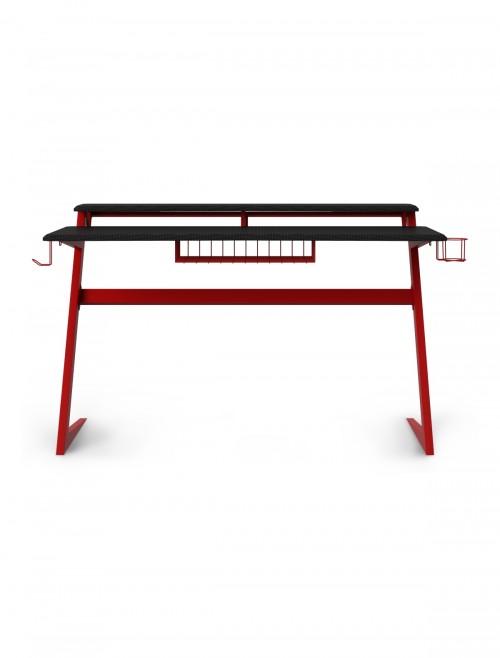 Gaming Desk Aries Red and Black Home Office Desk AW9210 by Alphason Dorel - enlarged view