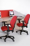 Fabric Office Chair Red Vantage 102 Operator Chair V102-00-R by Dams - enlarged view