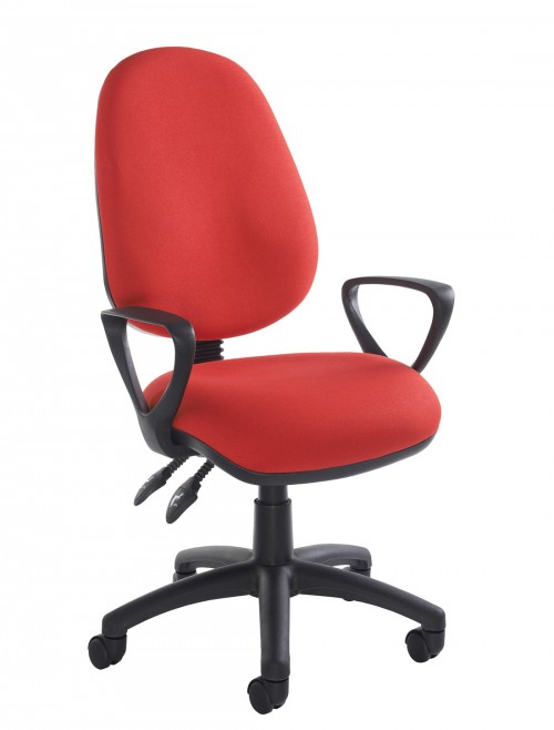 Fabric Office Chair Red Vantage 101 Operator Chair V101-00-R by Dams