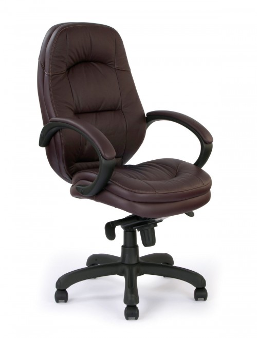 Office Chair Burgundy Leather Brighton Executive Chair DPA605KTAG/LBY by Eliza Tinsley