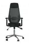 Mesh Office Chair Black Clifton Computer Chair AOC1299BLK by Alphason - enlarged view