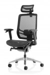 Mesh Office Chair Black Ergo Click 24hr Chair with Headrest KC0297 by Dynamic - enlarged view