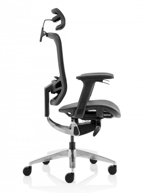 Mesh Office Chair Black Ergo Click 24hr Chair with Headrest KC0297 by Dynamic - enlarged view