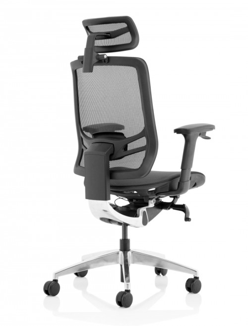 Mesh Office Chair Black Ergo Click 24hr Chair with Headrest KC0297 by Dynamic - enlarged view