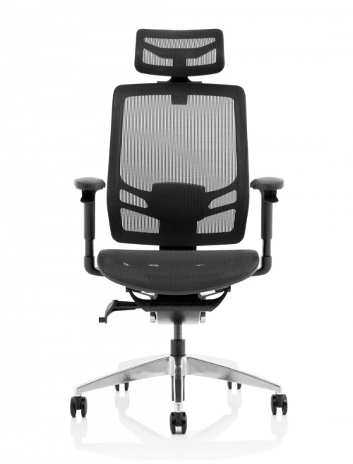 Mesh Office Chair Black Ergo Click 24hr Chair with Headrest KC0297 by Dynamic - enlarged view