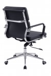 Office Chair Black Bonded Leather Avanti Medium Back Chair BCL/5003/BK by Eliza Tinsley - enlarged view