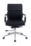 Office Chair Black Bonded Leather Avanti Medium Back Chair BCL/5003/BK by Eliza Tinsley - enlarged view