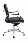 Office Chair Black Bonded Leather Avanti Medium Back Chair BCL/5003/BK by Eliza Tinsley - enlarged view