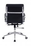 Office Chair Black Bonded Leather Avanti Medium Back Chair BCL/5003/BK by Eliza Tinsley - enlarged view