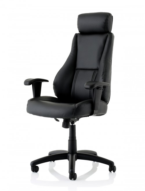 Office Chair Black Windsor Bonded Leather Executive Chair EX000213 by Dynamic - enlarged view