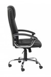 Office Chair Black Leather Faced Houston Executive Chair AOC4201A-L-BK by Alphason - enlarged view