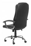 Office Chair Black Leather Faced Houston Executive Chair AOC4201A-L-BK by Alphason - enlarged view