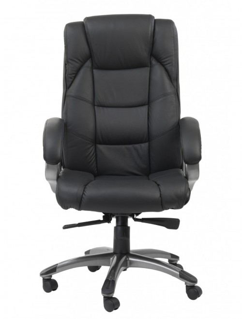 Office Chair Black Leather Faced Northland Executive Chair AOC6332-L-BK by Alphason - enlarged view