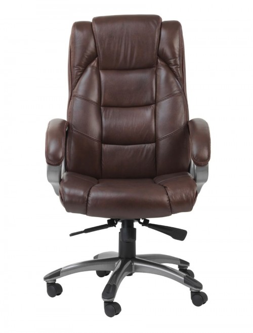 Office Chair Brown Leather Faced Northland Executive Chair AOC6332-L-BR by Alphason - enlarged view