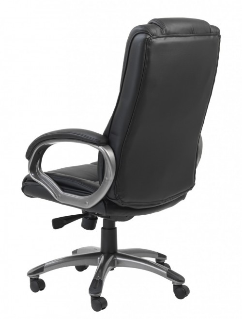 Office Chair Black Leather Faced Northland Executive Chair AOC6332-L-BK by Alphason - enlarged view