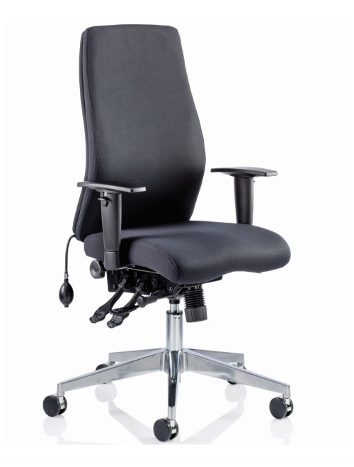 Office Chair Black Onyx 24 Hour Ergonomic Computer Chair OP000095 by Dynamic