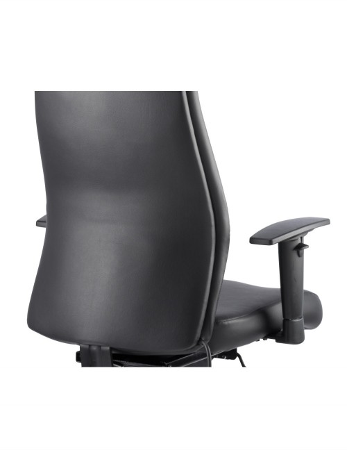 Office Chair Black Bonded Leather Onyx 24 Hour Ergo Computer Chair OP000099 by Dynamic - enlarged view