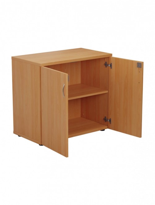 Office Storage Cupboard Beech Desk High Cupboard WDS745CPBE by TC