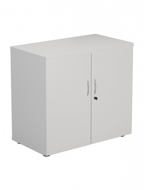 Office Storage Cupboard White Desk High Cupboard WDS745CPWH by TC - enlarged view