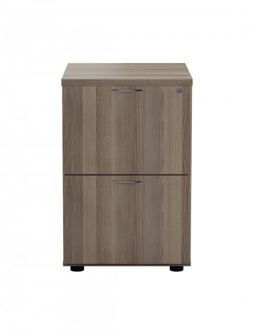 Office Storage Grey Oak Filing Cabinet 2 Drawer TES2FCGO by TC - enlarged view