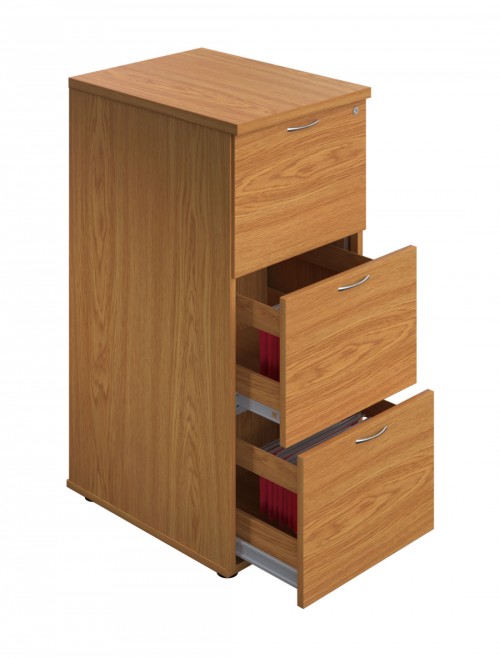 Office Storage Oak Filing Cabinet 3 Drawer TES3FCNO by TC