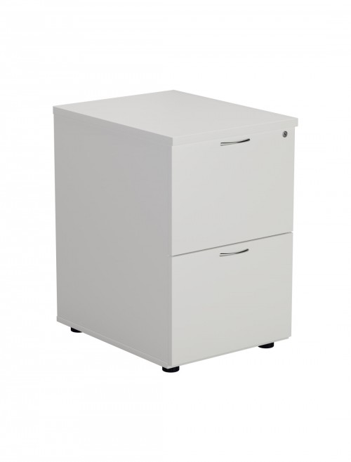 Office Storage White Filing Cabinet 2 Drawer TES2FCWH by TC - enlarged view