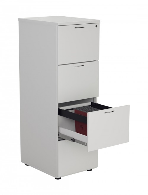 Office Storage White Filing Cabinet 4 Drawer TES4FCWH by TC