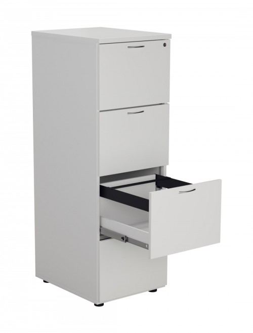 Office Storage White Filing Cabinet 4 Drawer TES4FCWH by TC - enlarged view