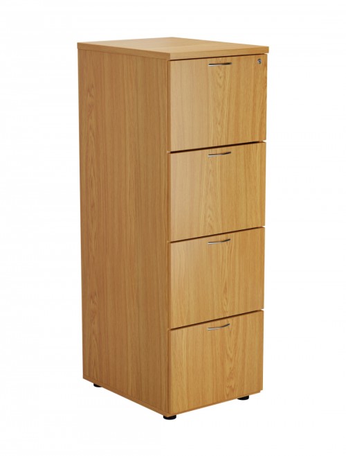 Office Storage Oak Filing Cabinet 4 Drawer TES4FCNO by TC - enlarged view