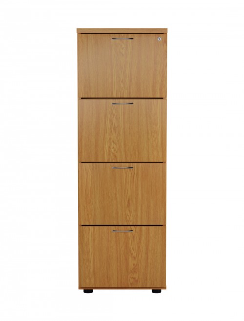 Office Storage Oak Filing Cabinet 4 Drawer TES4FCNO by TC - enlarged view