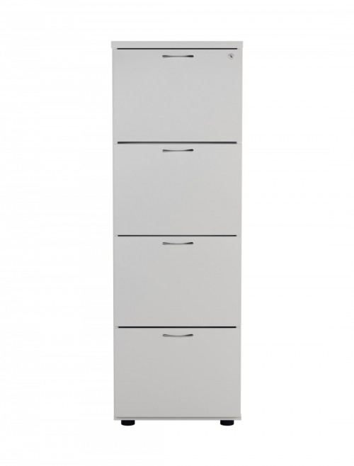 Office Storage White Filing Cabinet 4 Drawer TES4FCWH by TC - enlarged view