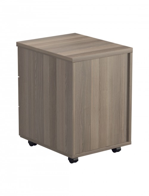 Office Storage Grey Oak 3 Drawer Mobile Pedestal TESMP3GO by TC - enlarged view