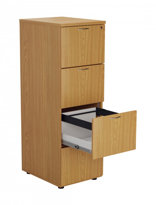 Office Storage Oak Filing Cabinet 4 Drawer TES4FCNO by TC - enlarged view