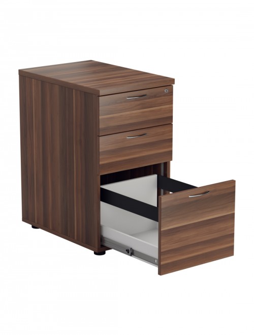 Office Storage Dark Walnut 3 Drawer Desk High Pedestal TESDHP3DW by TC - enlarged view