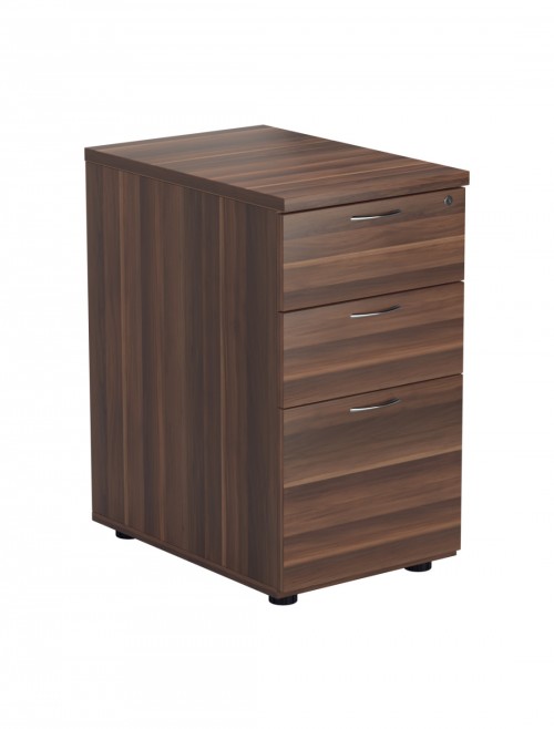 Office Storage Dark Walnut 3 Drawer Desk High Pedestal TESDHP3DW by TC - enlarged view