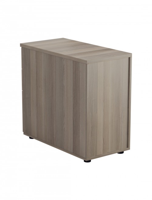 Office Storage Grey Oak 3 Drawer Desk High Pedestal TESDHP3/800GO by TC - enlarged view