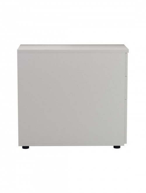 Office Storage White 3 Drawer Desk High Pedestal TESDHP3/800WH by TC - enlarged view